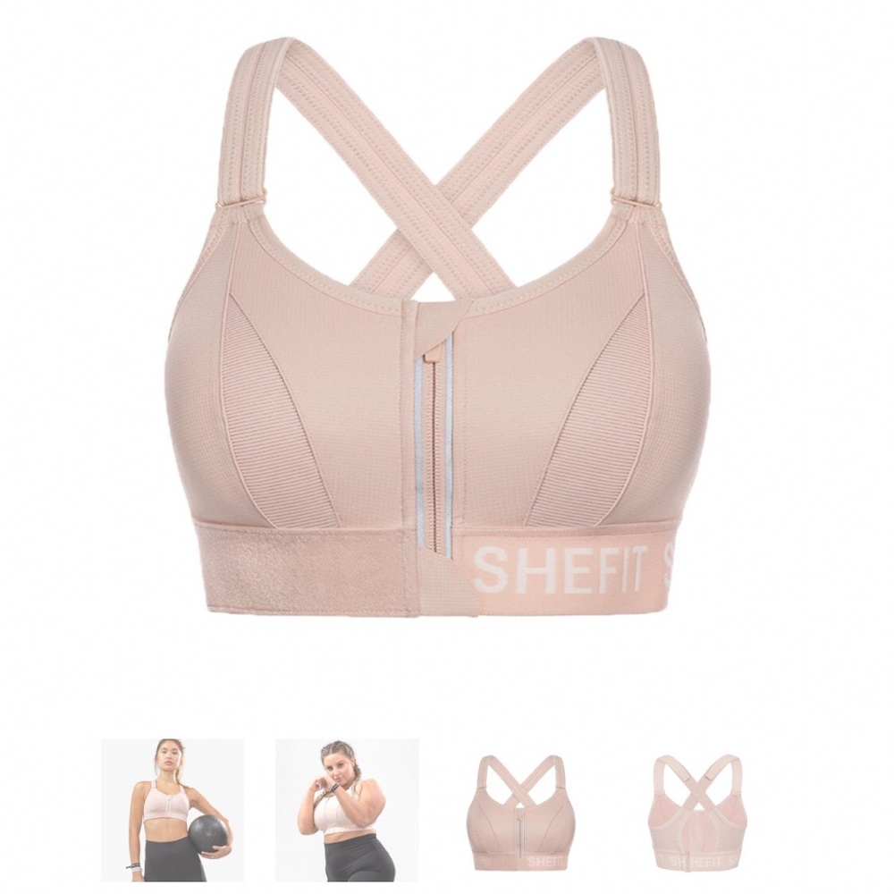 SheFit Ultimate Sports Bra, 2Luxe, Sandstorm, EUC